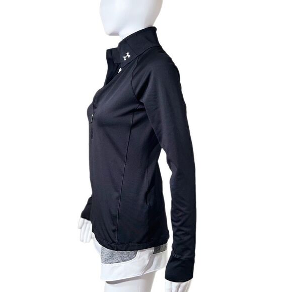 UA Coldgear 1/2 Zip Warm Up Jacket - Picture 1 of 10